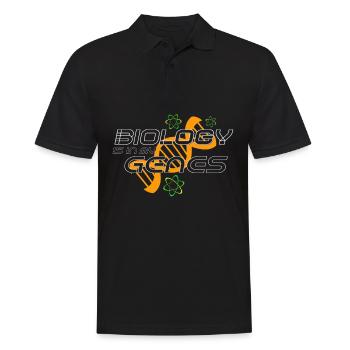 Biologie Genetik Logo Druck - Männer Poloshirt - Schwarz - Vorne - Kai (181cm)