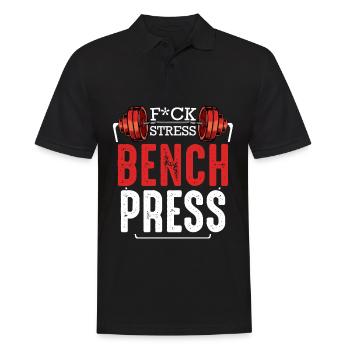 Bench Press Rage Motivator - Men's Polo Shirt - black - Front - Kai (181cm)