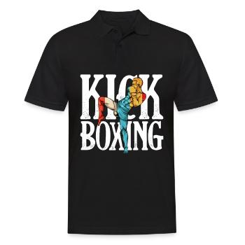 Kickboxing Power Silhouette - Men's Polo Shirt - black - Front - Kai (181cm)