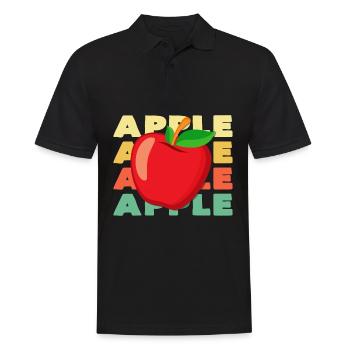 Pop Art Apple Illustration - Men's Polo Shirt - black - Front - Kai (181cm)