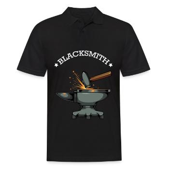 Forge Sparks and Anvil - Men's Polo Shirt - black - Front - Kai (181cm)