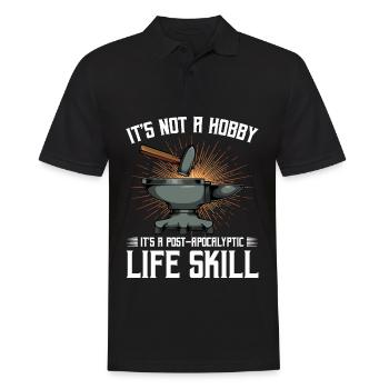 Post-apocalyptic blacksmithing - Men's Polo Shirt - black - Front - Kai (181cm)