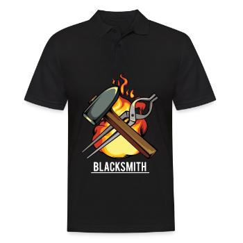 Blacksmith's Fire Tool Art - Men's Polo Shirt - black - Front - Kai (181cm)