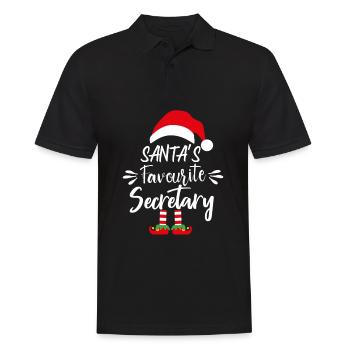 Santa's Favourite Secretary - Men's Polo Shirt - black - Front - Kai (181cm)