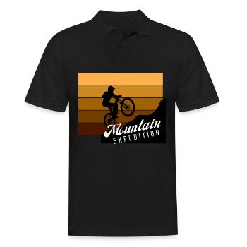 Mountain Expedition Sprung - Männer Poloshirt - Schwarz - Vorne - Kai (181cm)
