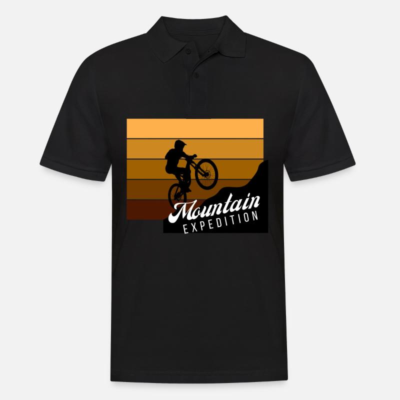 Mountain Expedition Sprung - Männer Poloshirt - Schwarz