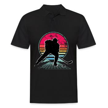 Eishockey - Men's Polo Shirt - black - Front - Kai (181cm)
