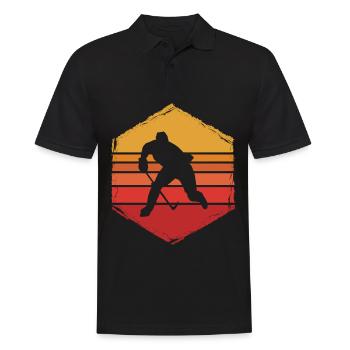 Eishockey - Men's Polo Shirt - black - Front - Kai (181cm)