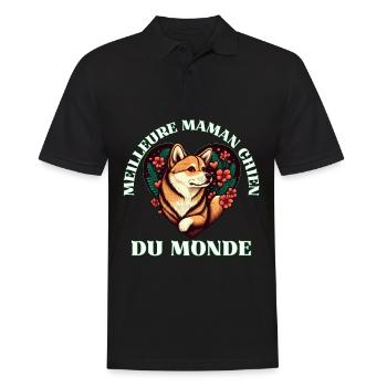 Meilleur Maman Chien du Monde - Polo Homme - noir - Devant - Kai (181cm)