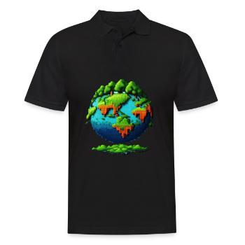 DreamEarth - Men's Polo Shirt - black - Front - Kai (181cm)