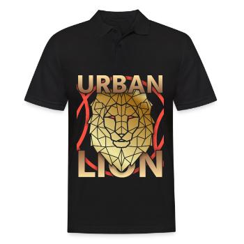 Drôle de Lion, Lion urbain, Lion d’or - Polo Homme - noir - Devant - Kai (181cm)