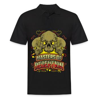 Totenkopf-Design Vintage-Skull Biker Spruch - Männer Poloshirt - Schwarz - Vorne - Kai (181cm)