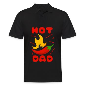 Dad-Daddy Father's Day, funny saying, hot dad - Men's Polo Shirt - black - Front - Kai (181cm)