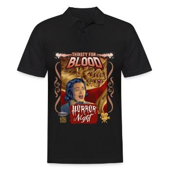 Vampire Bloodsucker Horror Movie Affiche de film vintage - Polo Homme - noir - Devant - Kai (181cm)