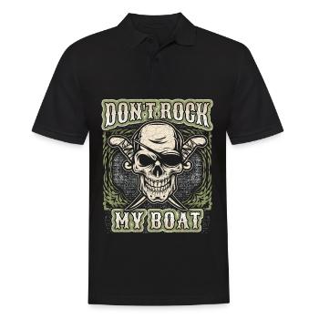 Laughing skull, skull, pirate skull - Men's Polo Shirt - black - Front - Kai (181cm)