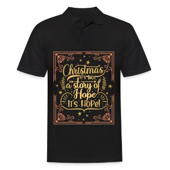 Weihnachten Vintage-Spruch goldene Typografie - Männer Poloshirt - Schwarz - Vorne - Kai (181cm)