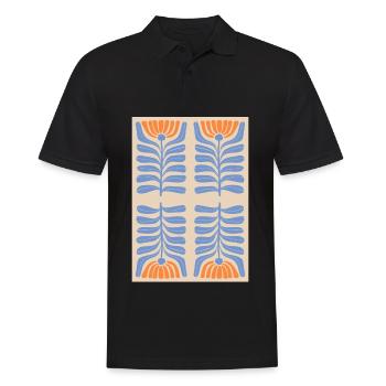 Jugendstil, Arts & Crafts, Aesthetic, Vintage-1900 - Männer Poloshirt - Schwarz - Vorne - Kai (181cm)