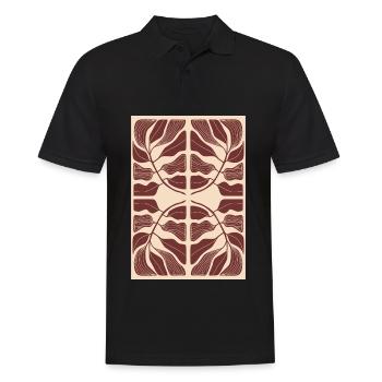 Jugendstil, Arts & Crafts, Aesthetic, Vintage-1900 - Männer Poloshirt - Schwarz - Vorne - Kai (181cm)