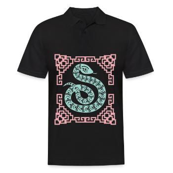 Année du Serpent, horoscope chinois Chine - Polo Homme - noir - Devant - Kai (181cm)