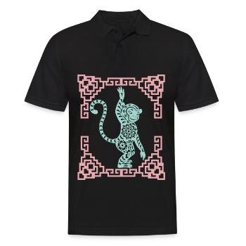 Année du Singe, Horoscope chinois Chine - Polo Homme - noir - Devant - Kai (181cm)