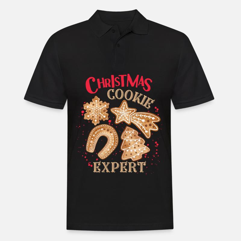 Weihnachtsplätzchen backen, Weihnachten, Lebkuchen - Männer Poloshirt - Schwarz