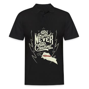 Spruch für Künstler Künstlerin Maler und Zeichner - Männer Poloshirt - Schwarz - Vorne - Kai (181cm)