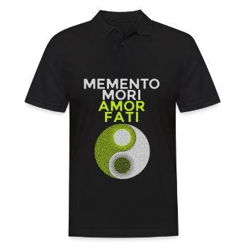 Dicton latin Memento-Mori, motivation - Polo Homme - noir - Devant - Kai (181cm)