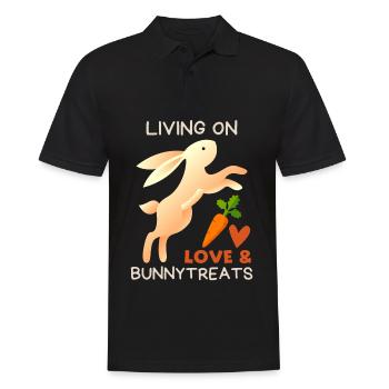 Lapin, lapin disant amour-amour Saint-Valentin - Polo Homme - noir - Devant - Kai (181cm)