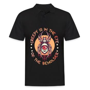 Spider, tarantula spider funny saying Halloween - Men's Polo Shirt - black - Front - Kai (181cm)