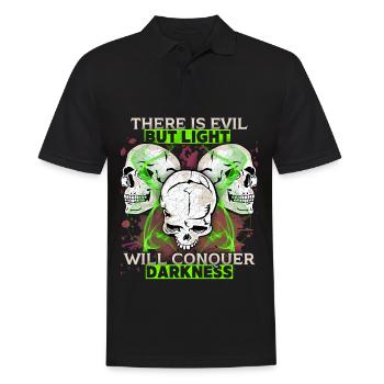 Comic Totenkopf Skull Motivation Spruch - Männer Poloshirt - Schwarz - Vorne - Kai (181cm)