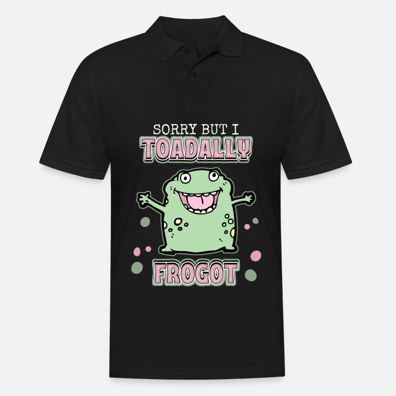 Crapaud grenouille, crapaud drôle de dicton, jeu de mots - Polo Homme - noir