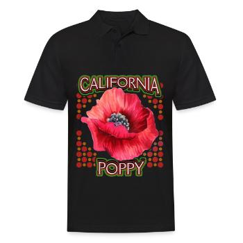 Poppy, Coquelicot de Californie, Coquelicot de Californie - Polo Homme - noir - Devant - Kai (181cm)