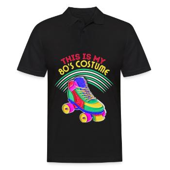 80s Roller Skates, Roller Skating, Saying - Men's Polo Shirt - black - Front - Kai (181cm)