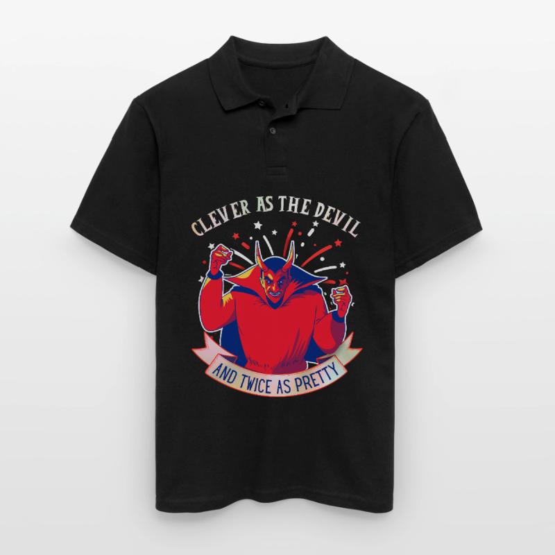 Devil-Devil funny saying, comic style Men's Polo Shirt