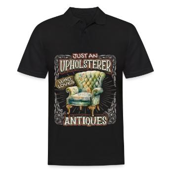 Beruf Polsterer Möbelpolsterer Antiquitäten Spruch - Männer Poloshirt - Schwarz - Vorne - Kai (181cm)