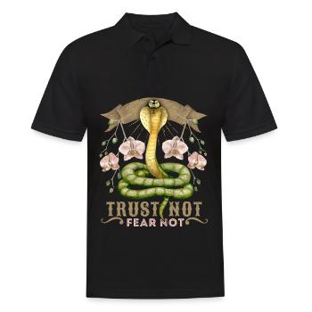 Cobra Serpent Vintage Style Sombre Academia Esthétique - Polo Homme - noir - Devant - Kai (181cm)