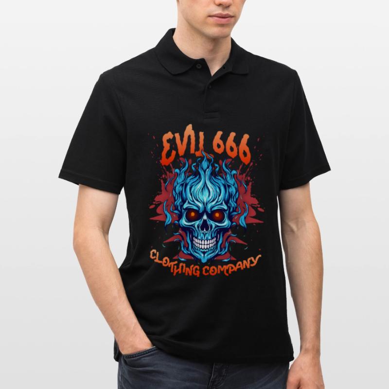Devil Devil, Evil 666, Comic Devil Satan Saying Men's Polo Shirt