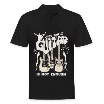 Guitare, Guitare électrique, Dicton Drôle, Guitariste - Polo Homme - noir - Devant - Kai (181cm)