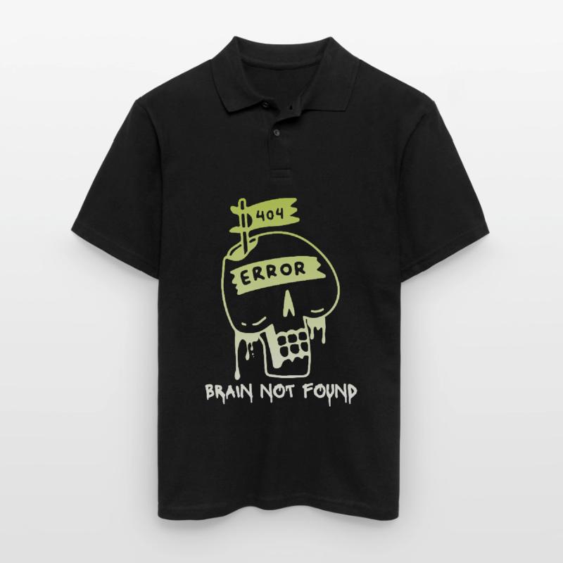 404-html error, Computer Nerd, No-Brain Spruch Männer Poloshirt