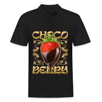 Fraise au chocolat - Polo Homme - noir - Devant - Kai (181cm)