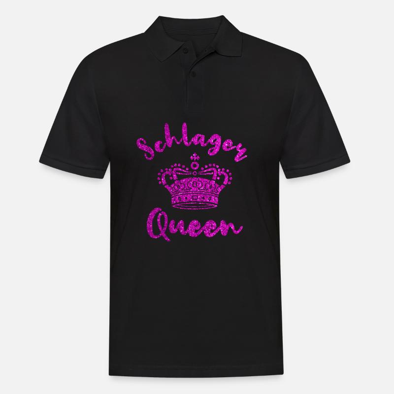 Schlager Queen - Männer Poloshirt - Schwarz