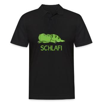 Schlafi Schlaf - Männer Poloshirt - Schwarz - Vorne - Kai (181cm)