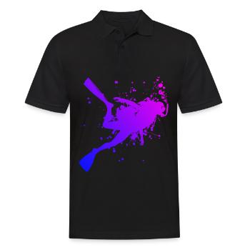 Scuba Diver Diving Men's Scuba Diving - Men's Polo Shirt - black - Front - Kai (181cm)