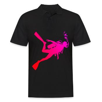 Diving Tauchen Scuba Diver Scuba Taucher - Männer Poloshirt - Schwarz - Vorne - Kai (181cm)