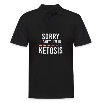 Keto Diät Ketose Ernährung Low Carb Geschenk - Männer Poloshirt - Schwarz - Vorne - Kai (181cm)