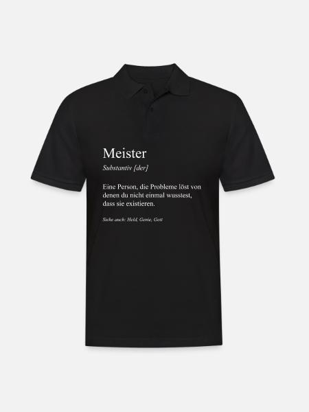 Meister Handwerk Meisterbrief Meisterprüfung - Männer Poloshirt - Schwarz