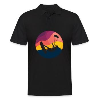Kite Kiteboarding Kitesurfer Kiteboarding Gift - Polo Homme - noir - Devant - Kai (181cm)