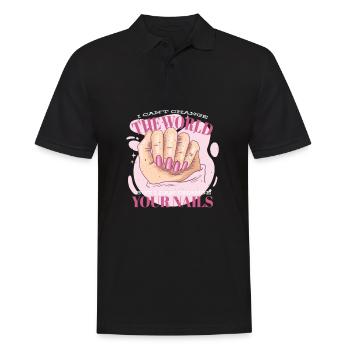 Nail Fairy Nail Design Beautician Nail Designer - Men's Polo Shirt - black - Front - Kai (181cm)