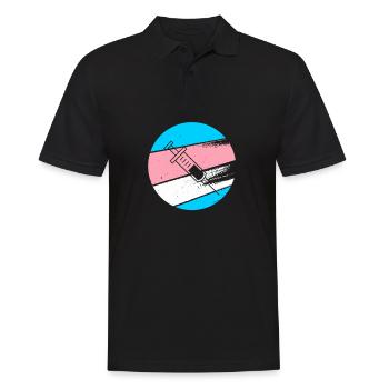 Happy T Day Transgender Testosteron Geschenk Shirt - Männer Poloshirt - Schwarz - Vorne - Kai (181cm)