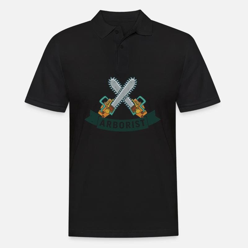 Baumkletterer Baumpfleger Arborist Baumpflege - Männer Poloshirt - Schwarz